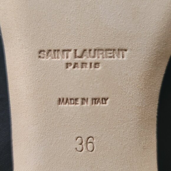 NWT Saint Laurent Tribute Leather Mule Sandals (36) - Picture 4 of 10